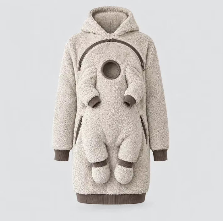 Sudadera con capucha para llevar al bebé