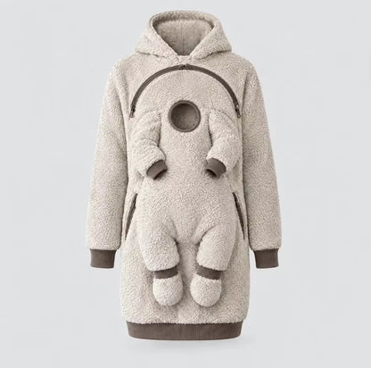 Sudadera con capucha para llevar al bebé