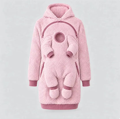 Sudadera con capucha para llevar al bebé