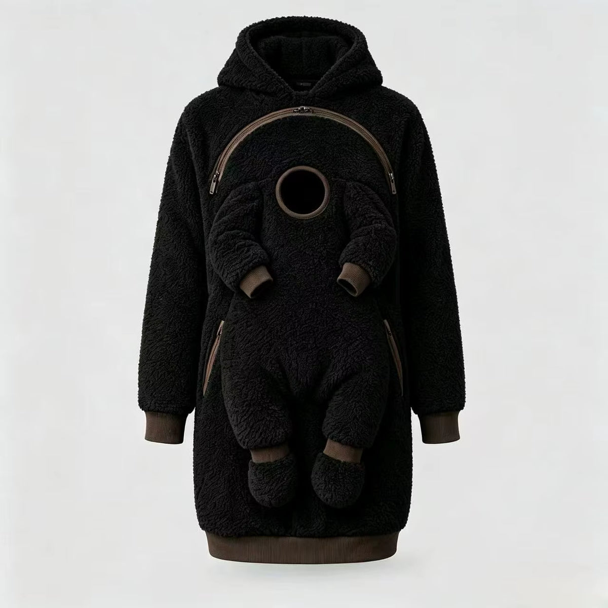 Sudadera con capucha para llevar al bebé