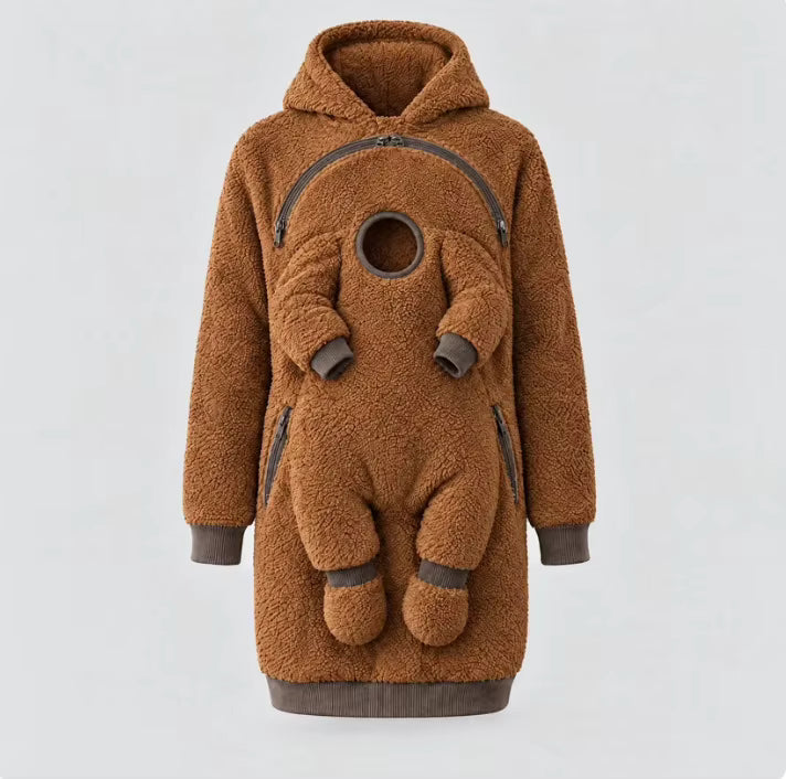 Sudadera con capucha para llevar al bebé